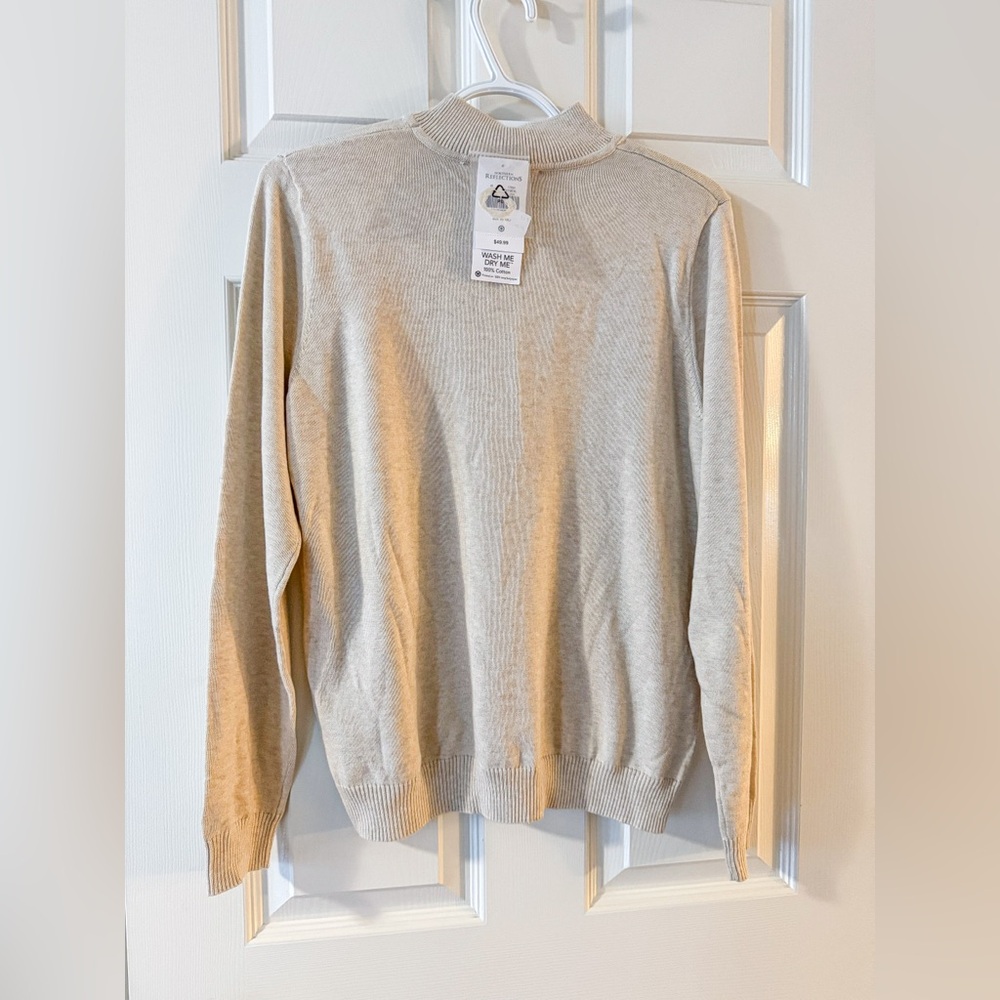 Northern Reflections Light Beige Crewneck Fitted Sweater Women’s Size M